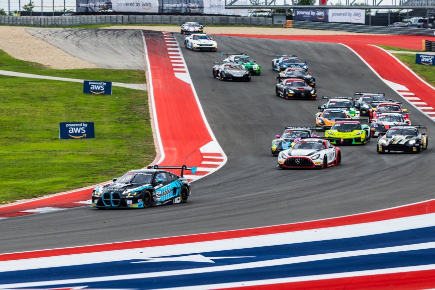 #29 BMW M4 GT3 EVO of Justin Rothberg and Robby Foley, Turner Motorsport, Pro-Am, GT World Challenge America Powered by AWS, SRO America, Circuit of the Americas, Austin, TX, April 25-27, 2025.
