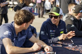 Autograph session at GT World Challenge America Powered by AWS, #46 BMW M4 GT3 EVO of Valentino Rossi / Kelvin Van Der Linde / Charles Weerts, Team WRT, Indy 8H, IGTC, Pro, SRO America, Indianapolis Motor Speedway, Indianapolis, IN, Oct 16&ndash;19, 2025
 | Fabian Lagunas | www.lagunasphotography.com | For SRO Motorsports Group 2025