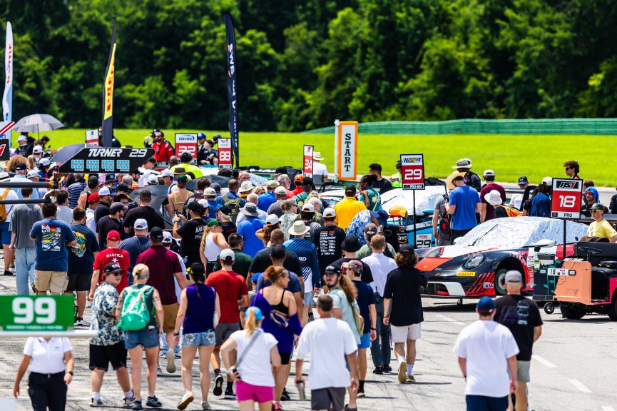 Grid walk at GT World Challenge America Powered by AWS, SRO America, Virginia International Raceway, Alton, VA, July 18-20, 2025
